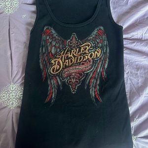 Worn one time small Harley Davidson tank
